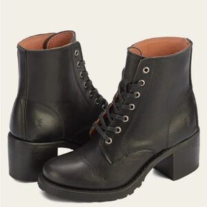 Frye Heeled Combat Boots